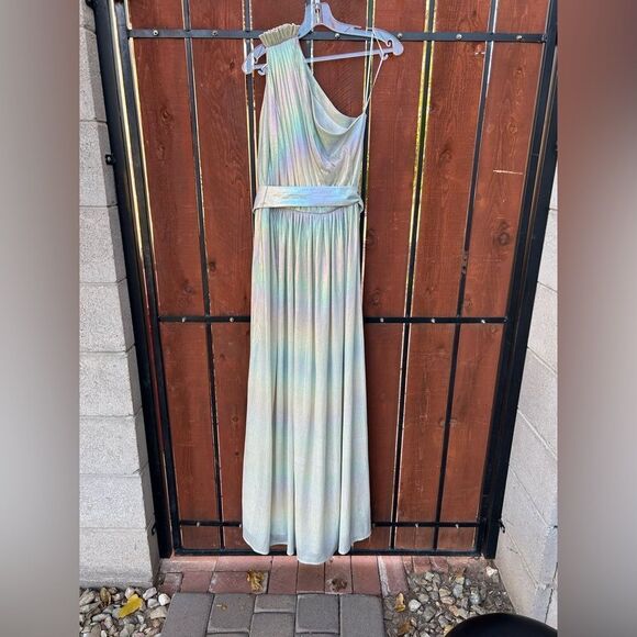 Retrofete Andrea Dress in iridescent ombré rainbow - Picture 2 of 7